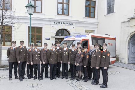 Der Bürgermeister lud die neuen Kommanden zur Angelobung ins Rathaus ein.
