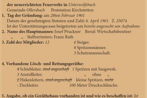 Reinschrift unseres Gründungsdokuments.