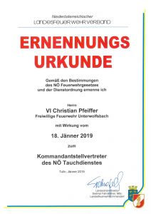 Foto: (ZVG) NÖ Feuerwehrtauchdienst / TG West