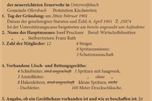 Reinschrift unseres Gründungsdokuments.