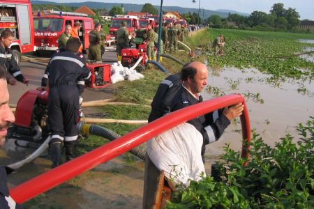 Hochwassereinsatz in Böheimkirchen.