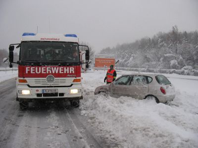 Bei diesen Witterungsverhältnissen half nichts mehr, außer der Feuerwehr.