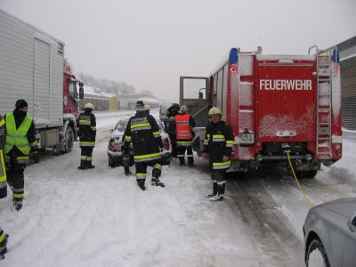 Schneechaos auf der A21.